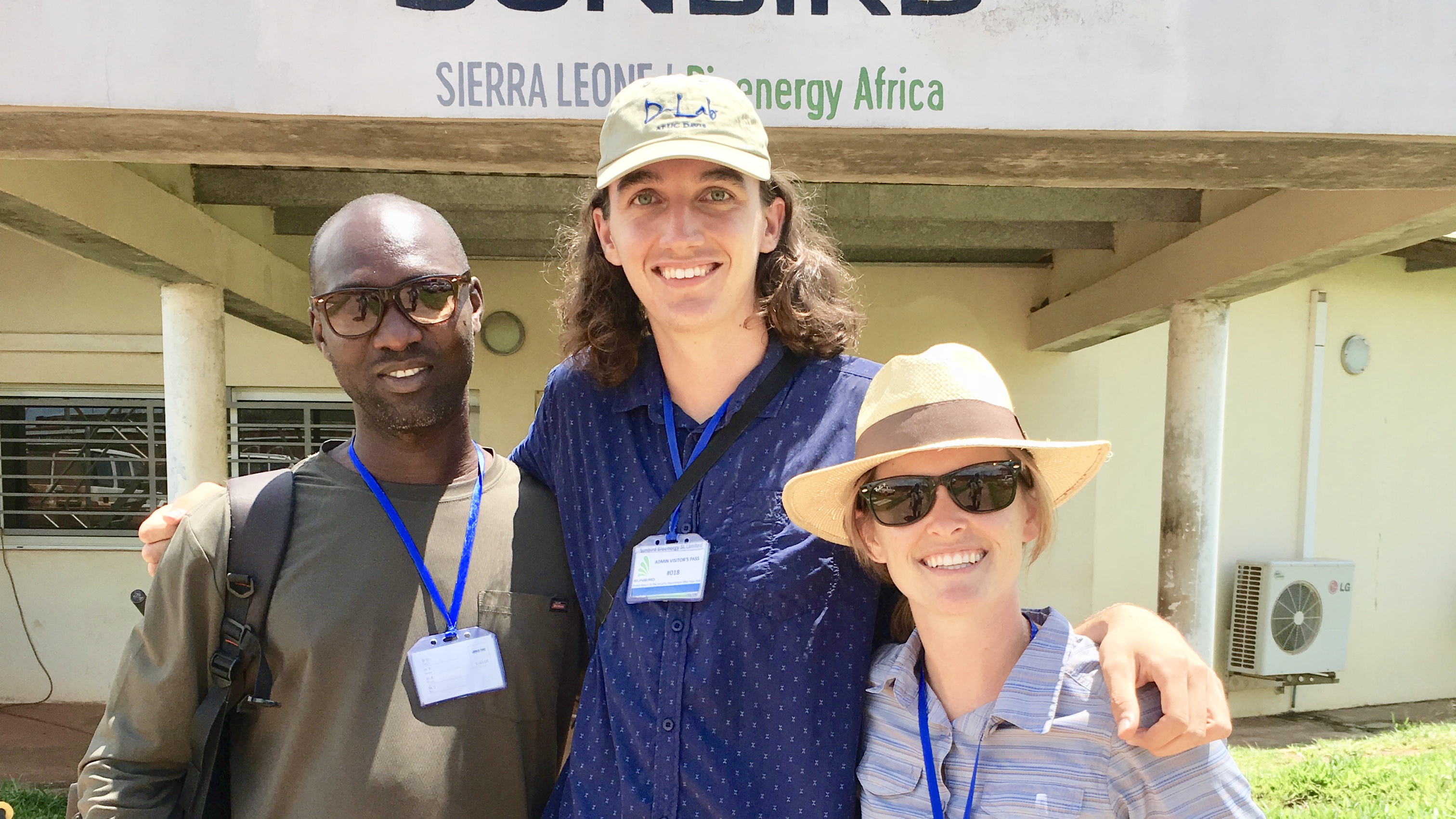 Martin Kailie, Peter Nasielski, and Dana Armstrong in Sierra Leone.