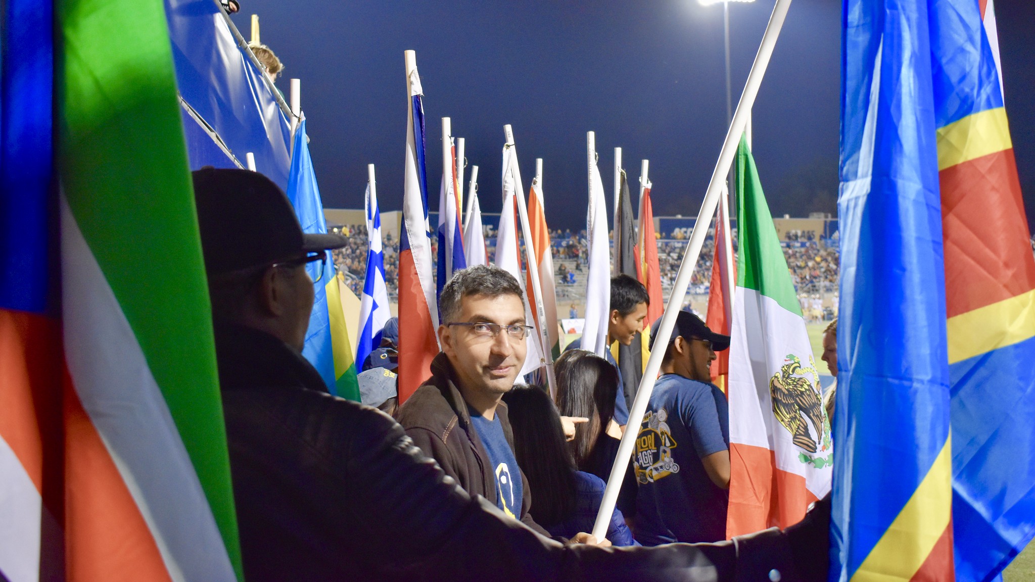 Fellow with flags