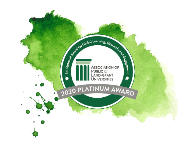 APLU Award seal with watercolor background