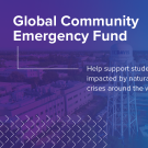 Photo composite of Global Community Emergency Fund and Crowdfund UC Davis